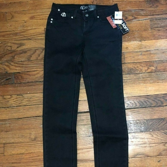 NEW Y2K Dereon Black LOGO Beyonce Stretchy Soft Stretch Jegging pants… - Picture 5 of 17